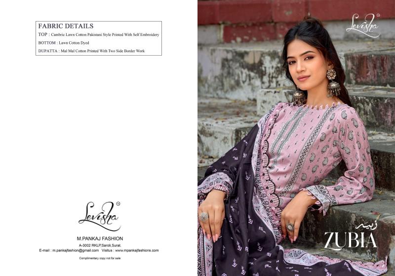 Levisha zubia pakistani style wholesale dress materials online